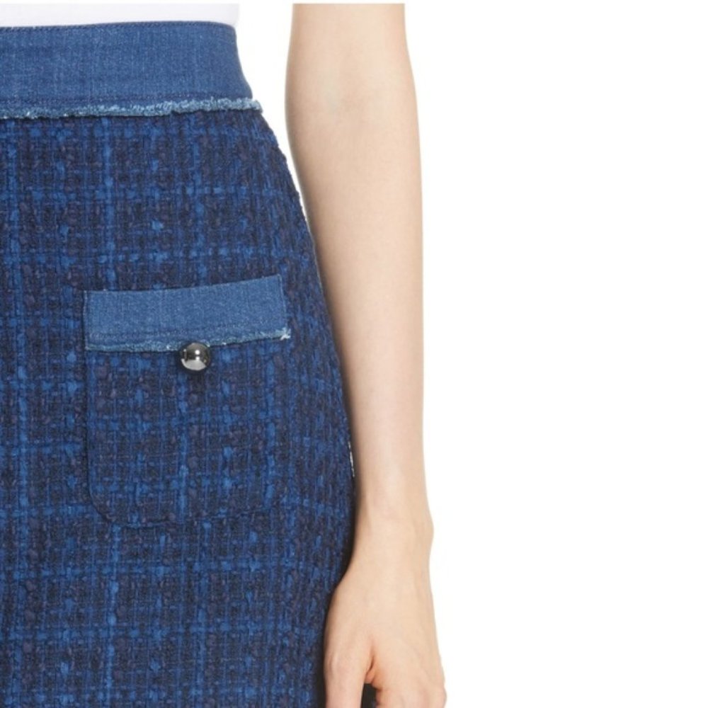Kate Spade New York Denim Trim Tweed Skirt - Picture 6 of 7